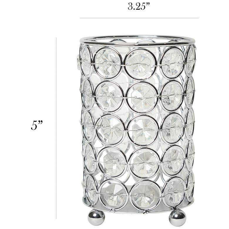 Image 6 Elegant Designs Elipse 5" High Chrome Decorative Vase more views