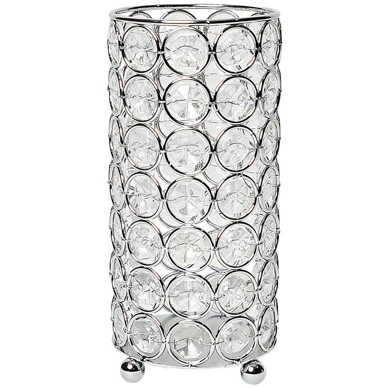 Image 2 Elegant Designs Elipse 6 3/4" High Chrome Decorative Vase