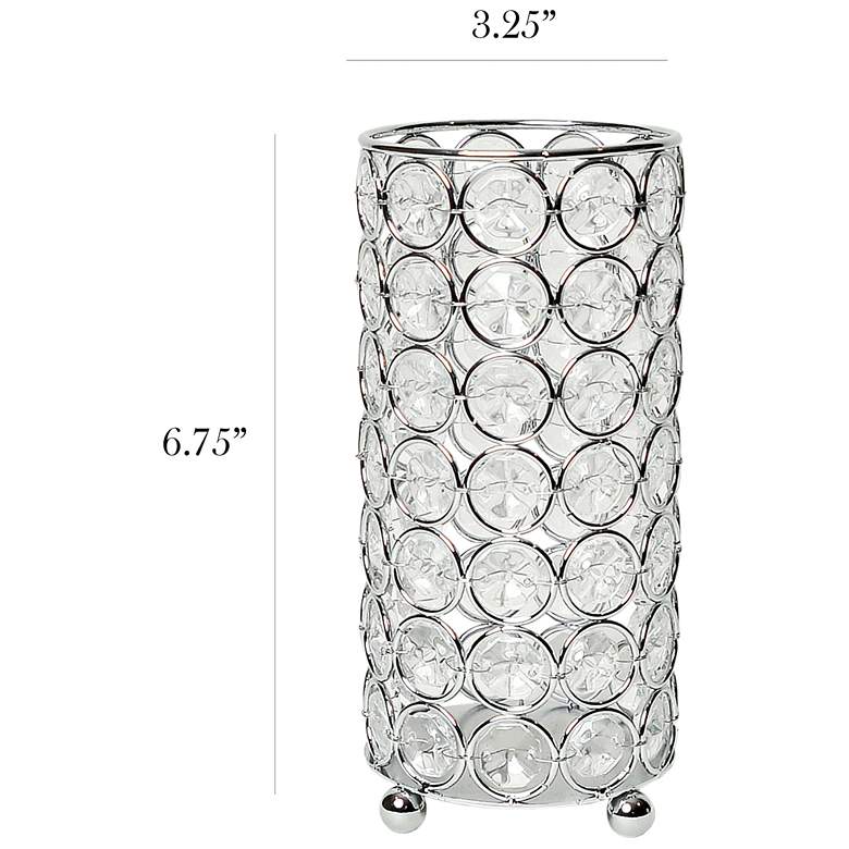 Image 5 Elegant Designs Elipse 6 3/4" High Chrome Decorative Vase more views
