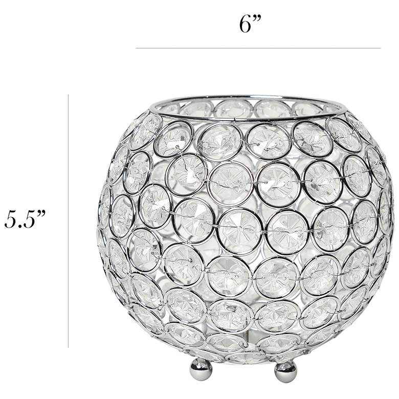 Image 5 Elegant Designs Elipse 6" Wide Chrome Votive Candle Holder more views