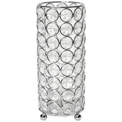 Elegant Designs Elipse 7 3/4&quot; High Chrome Decorative Vase