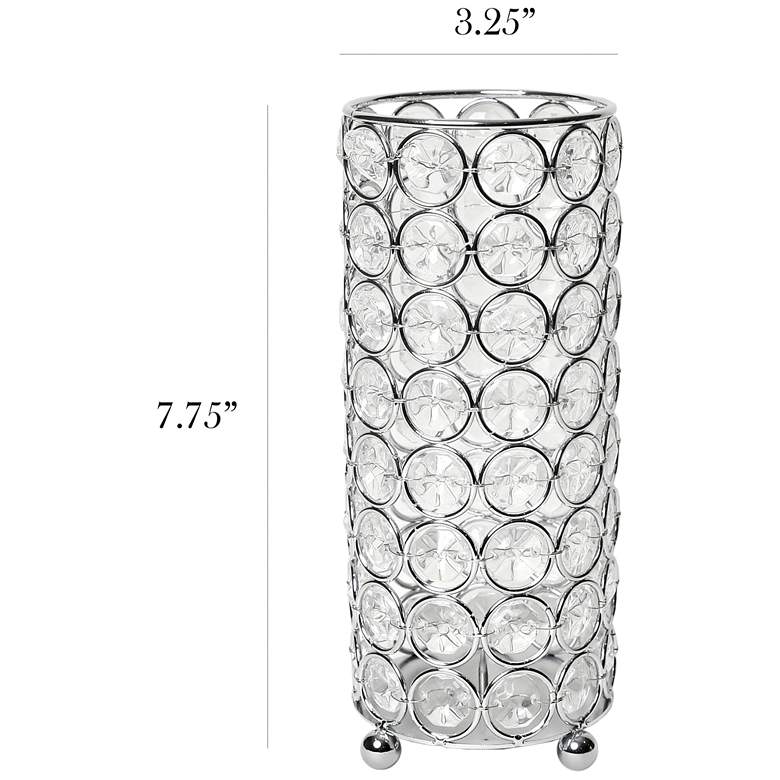 Image 5 Elegant Designs Elipse 7 3/4" High Chrome Decorative Vase more views