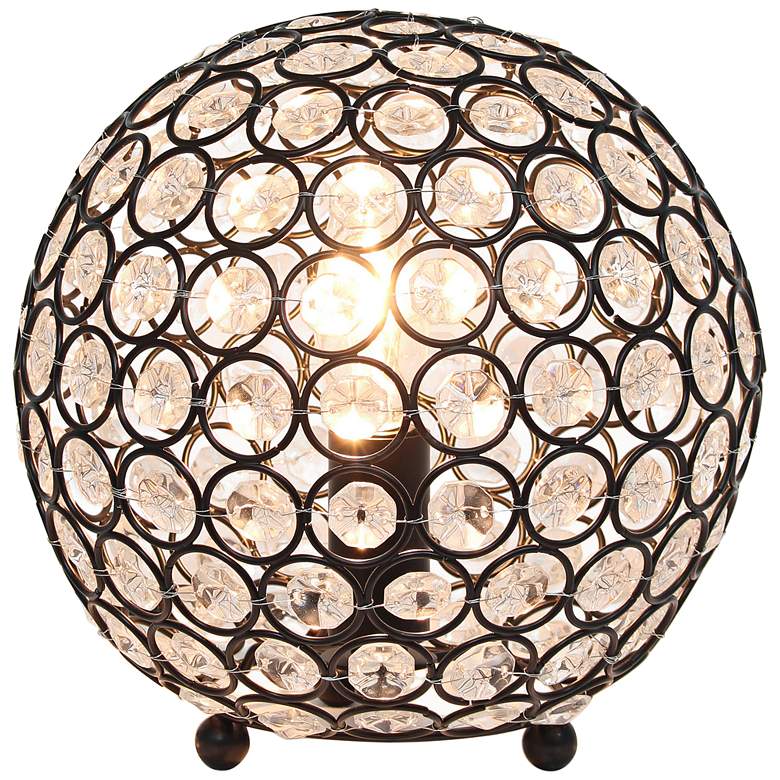 Image 2 Elegant Designs Elipse 8 inch High Bronze Sequin Accent Table Lamp