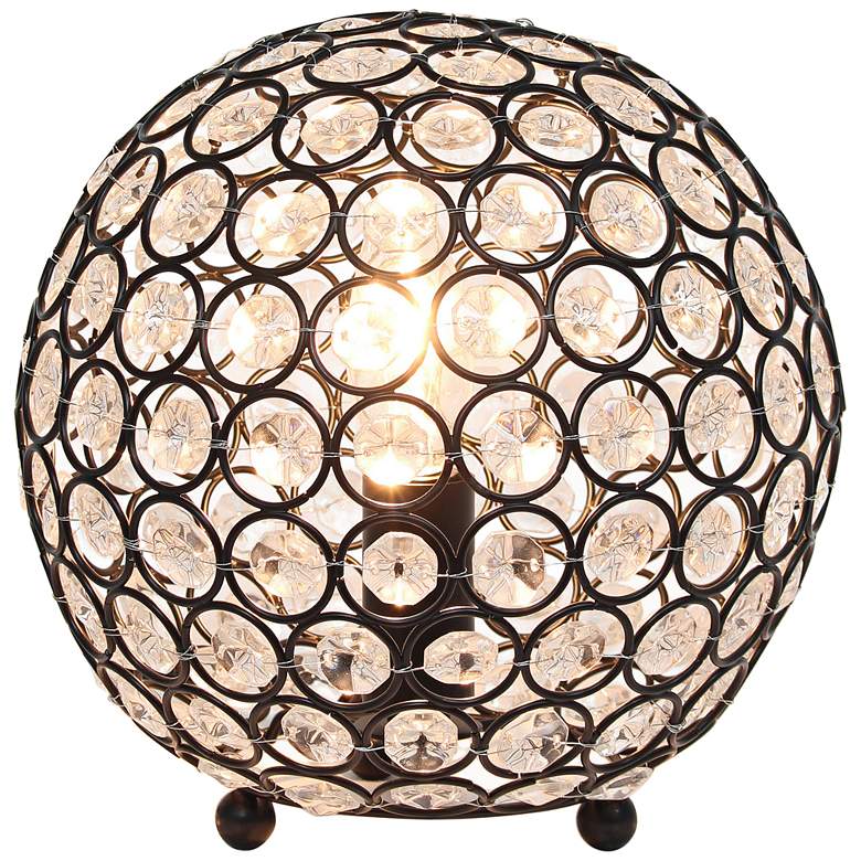 Image 2 Elegant Designs Elipse 8" High Bronze Sequin Accent Table Lamp