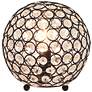 Elegant Designs Elipse 8" High Bronze Sequin Accent Table Lamp