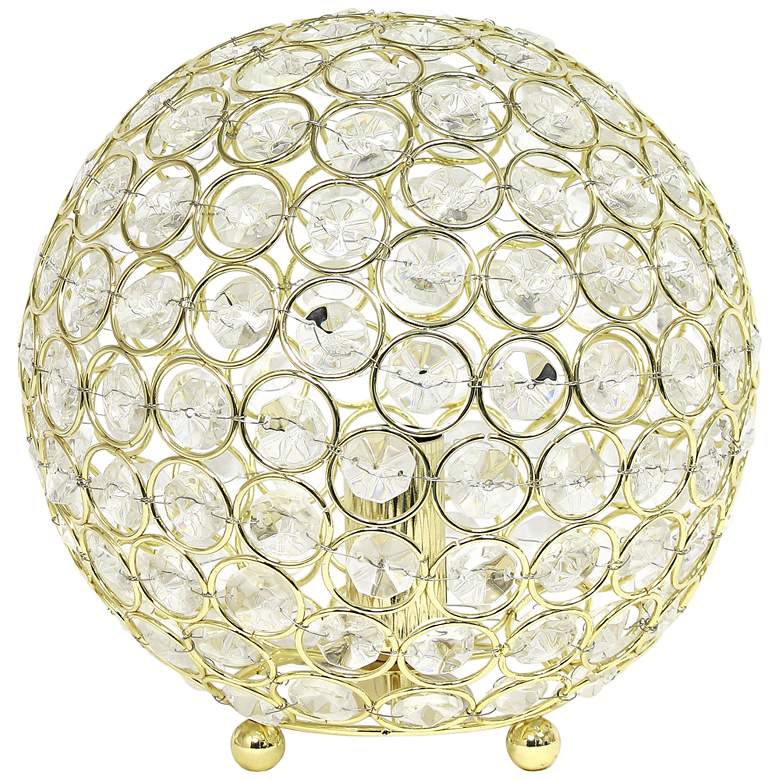 Image 2 Elegant Designs Elipse 8" High Gold Sequin Accent Table Lamp