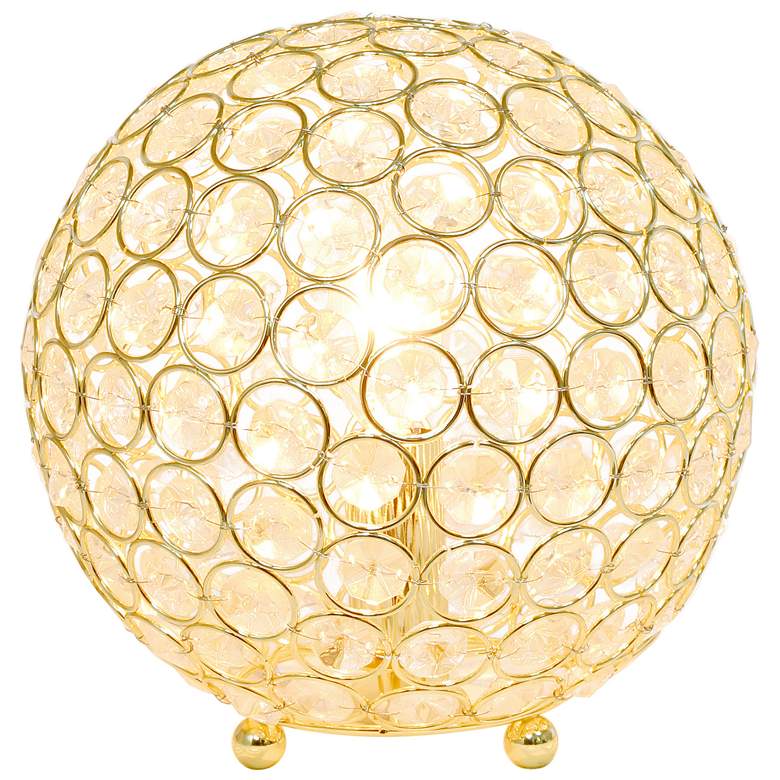 Image 3 Elegant Designs Elipse 8" High Gold Sequin Accent Table Lamp more views