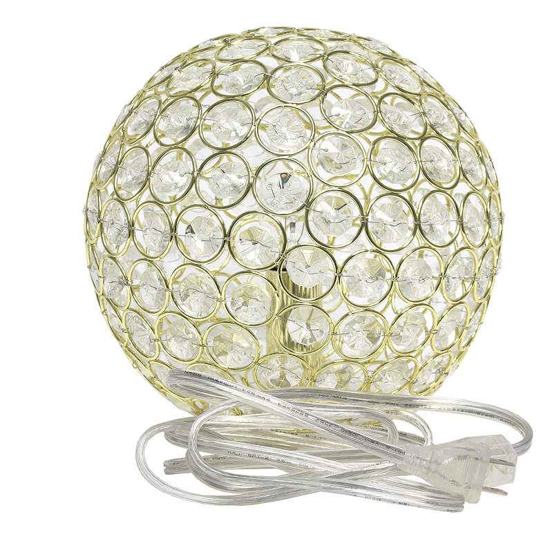 Image 7 Elegant Designs Elipse 8" High Gold Sequin Accent Table Lamp more views