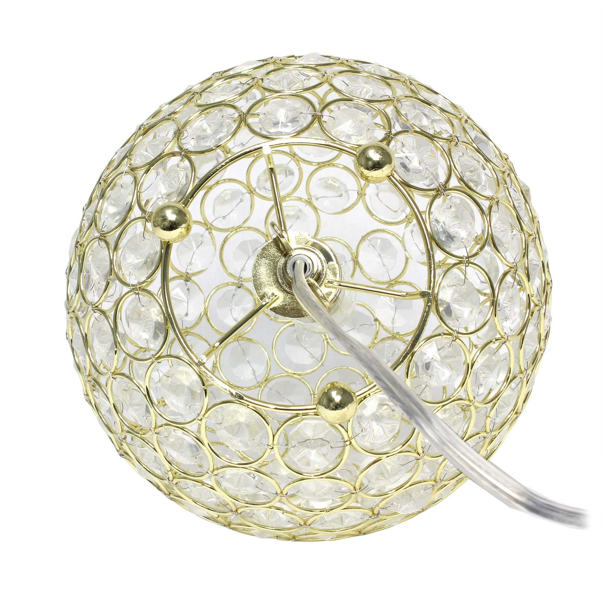 Elegant Designs Elipse 8" High Gold Sequin Accent Table Lamp