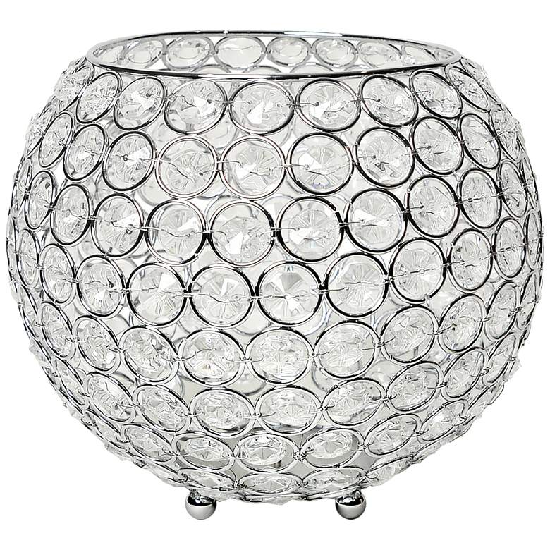 Image 2 Elegant Designs Elipse 8" Wide Chrome Votive Candle Holder