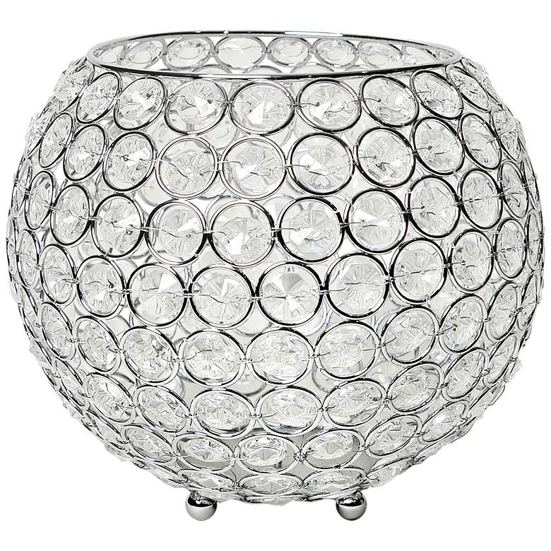 Image 2 Elegant Designs Elipse 8 inch Wide Chrome Votive Candle Holder