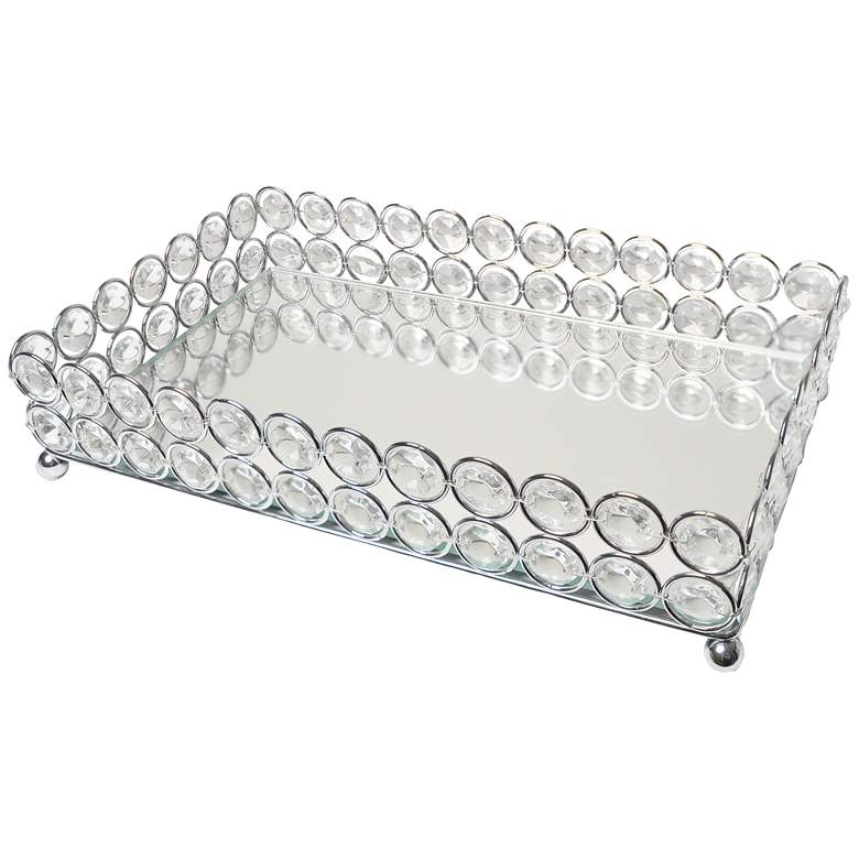 Image 2 Elegant Designs Elipse Chrome Mirrored Decorative Tray