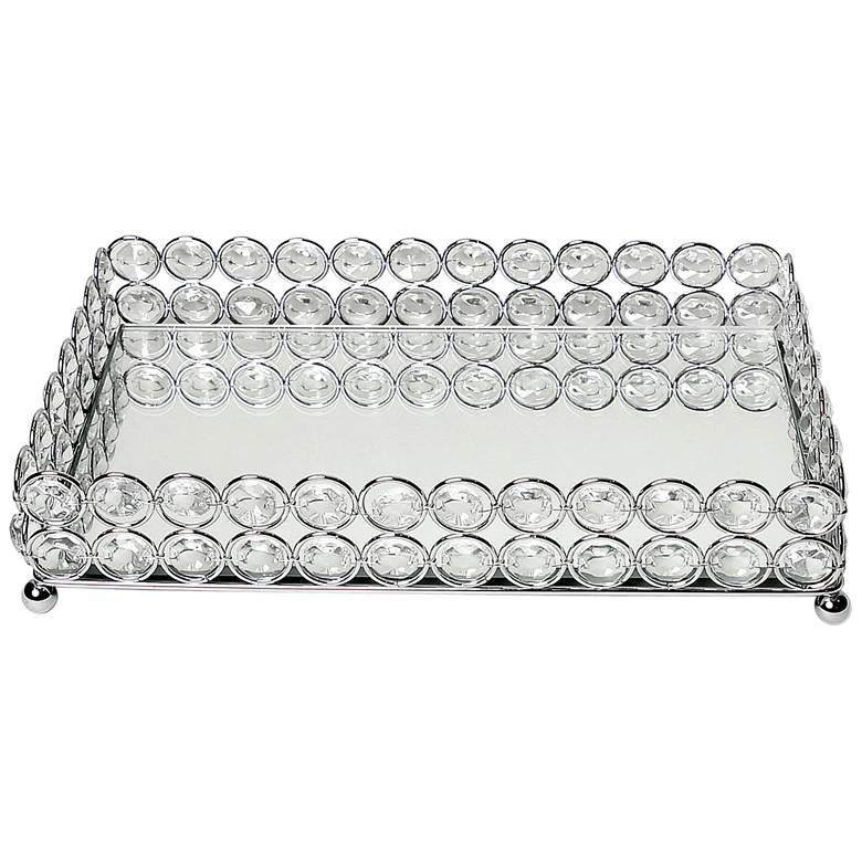 Image 4 Elegant Designs Elipse Chrome Mirrored Decorative Tray more views