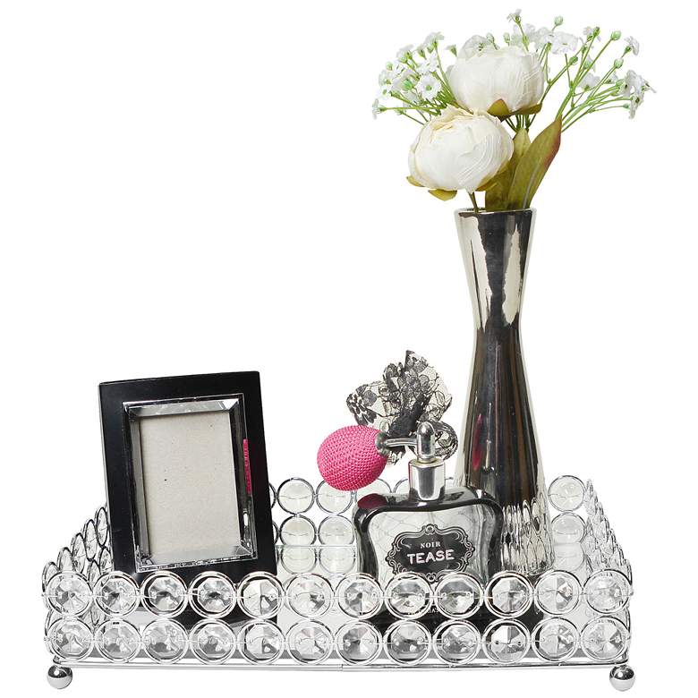 Image 5 Elegant Designs Elipse Chrome Mirrored Decorative Tray more views