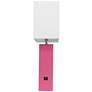 Elegant Designs Hot Pink Leather Table Lamp with USB Port