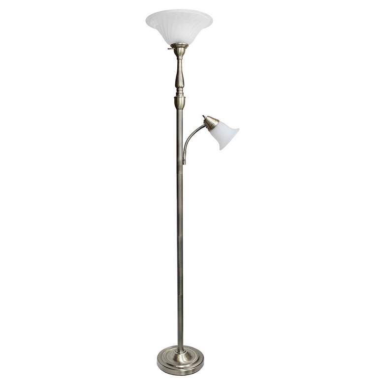 Image 3 Elegant Designs Mother Daughter 71 inch High Brass 2-Light Floor Lamp more views