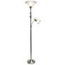 Elegant Designs Mother Daughter 71" Nickel 2-Light Floor Lamp