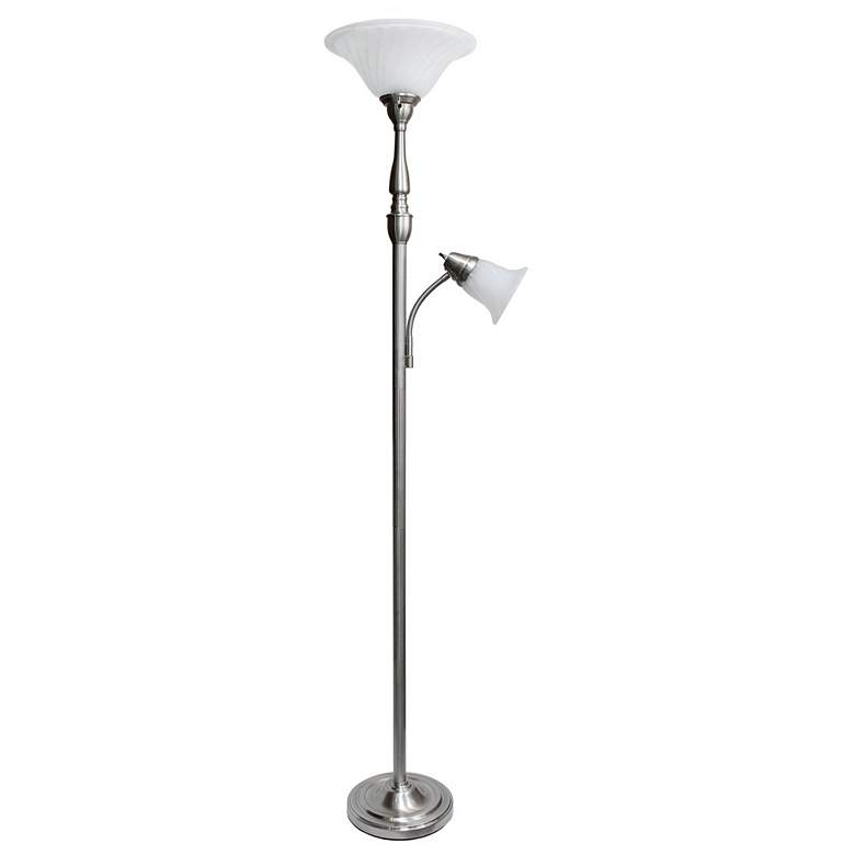 Image 3 Elegant Designs Mother Daughter 71" Nickel 2-Light Floor Lamp more views