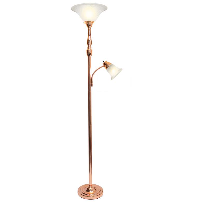 Image 6 Elegant Designs Mother Daughter 71 inch Rose Gold 2-Light Floor Lamp more views