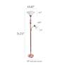 7_Elegant Designs Mother Daughter 71" Rose Gold 2-Light Floor Lamp more views