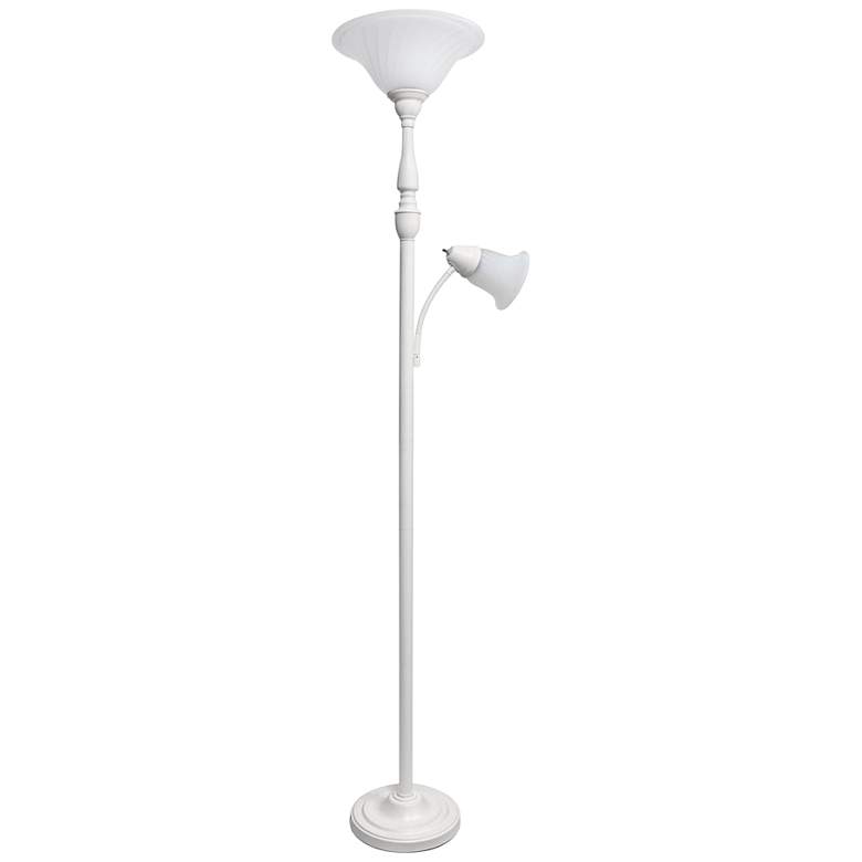 Image 2 Elegant Designs Mother Daughter 71 inch White 2-Light Floor Lamp