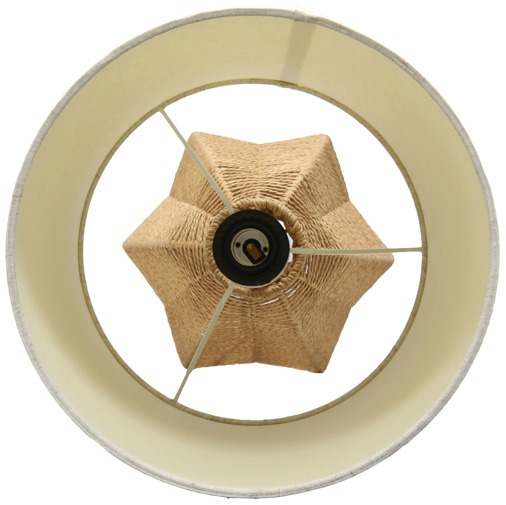 Elegant Designs Natural Paper Rope Rattan Wicker Floor Lamp