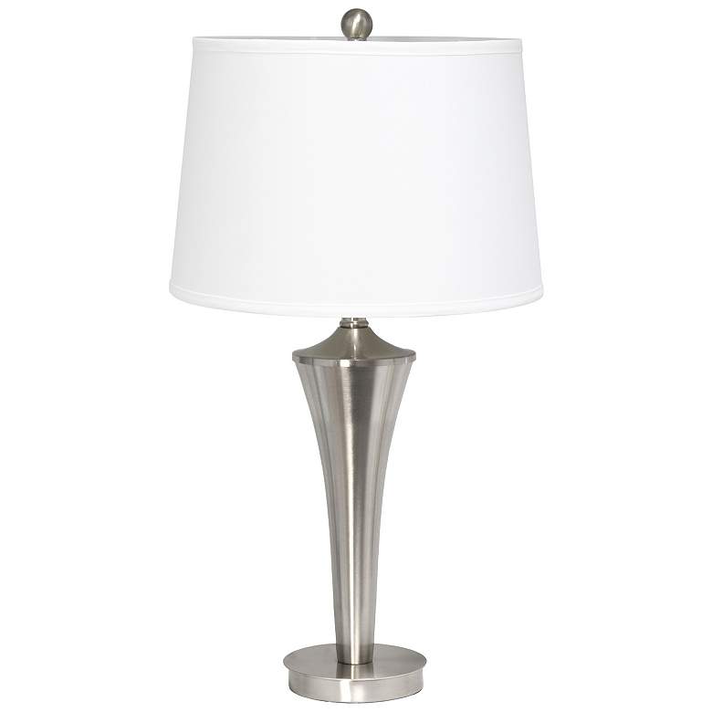 Image 6 Elegant Designs Nickel 3-Piece Floor and Table Lamp Set more views