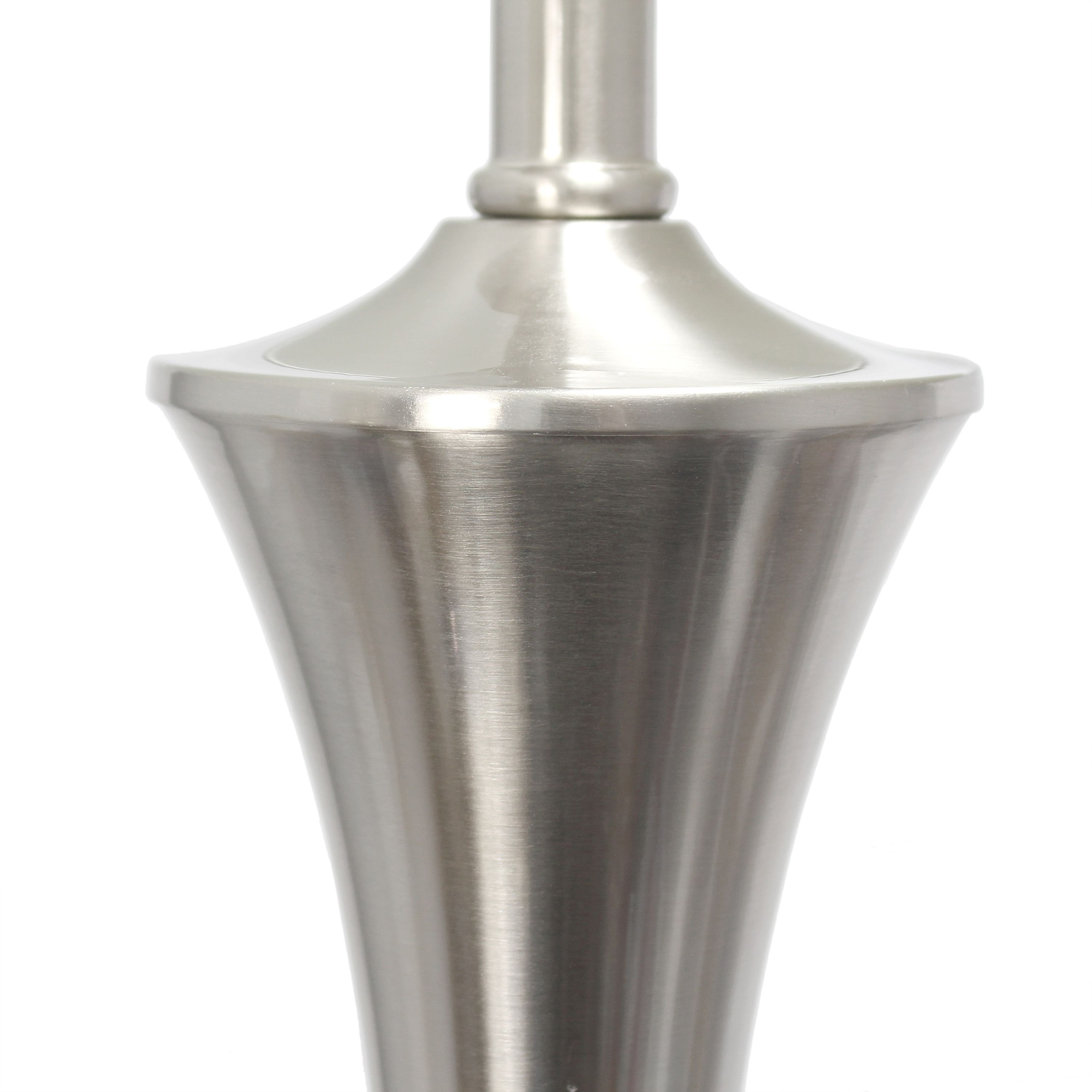 Elegant Designs Nickel 3-Piece Floor and Table Lamp Set