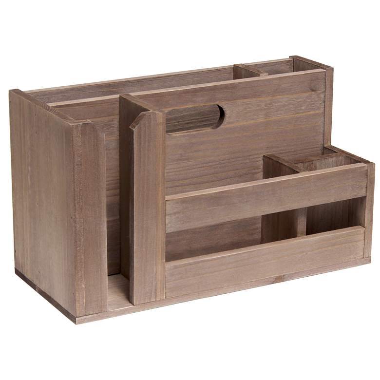Image 1 Elegant Designs Pantry Picks Flatware and Utensils Caddy, Natural Wood