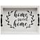 Elegant Designs Salento LED Serving Tray "Home Sweet Home", Gray 