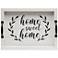 Elegant Designs Salento LED Serving Tray "Home Sweet Home", Gray