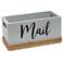 Elegant Designs Wood Mail Holder "Mail" Script in Black, Gray