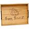 Elegant Designs Wood Serving Tray, 15.50" x 12","Happy Harve