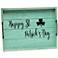 Elegant Designs Wood Serving Tray, 15.50" x 12","Happy St. P