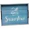 Elegant Designs Wood Serving Tray, 15.50" x 12","Summertime&