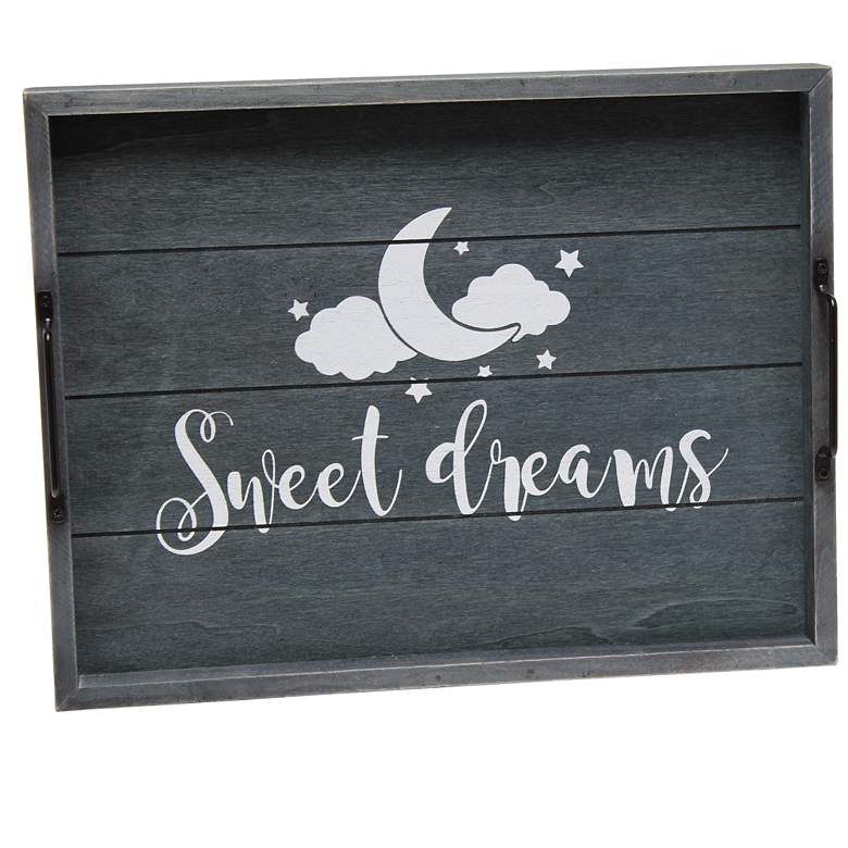 Image 1 Elegant Designs Wood Serving Tray, 15.50" x 12","Sweet Dream