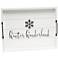 Elegant Designs Wood Serving Tray, 15.50" x 12","Winter Wond