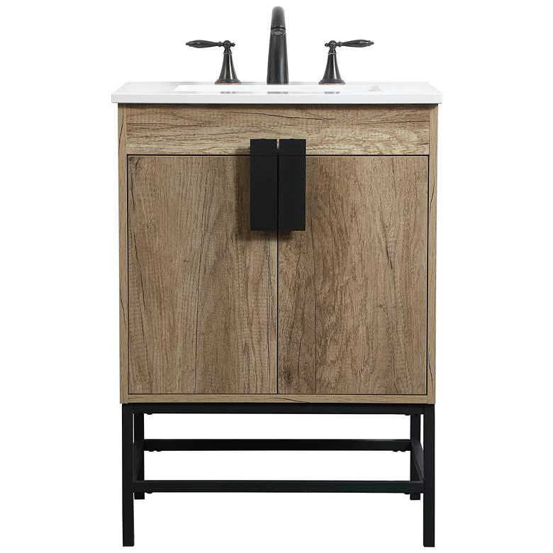 Image 1 Elegant Eugene 24 In. Bathroom Vanity In Natural Oak