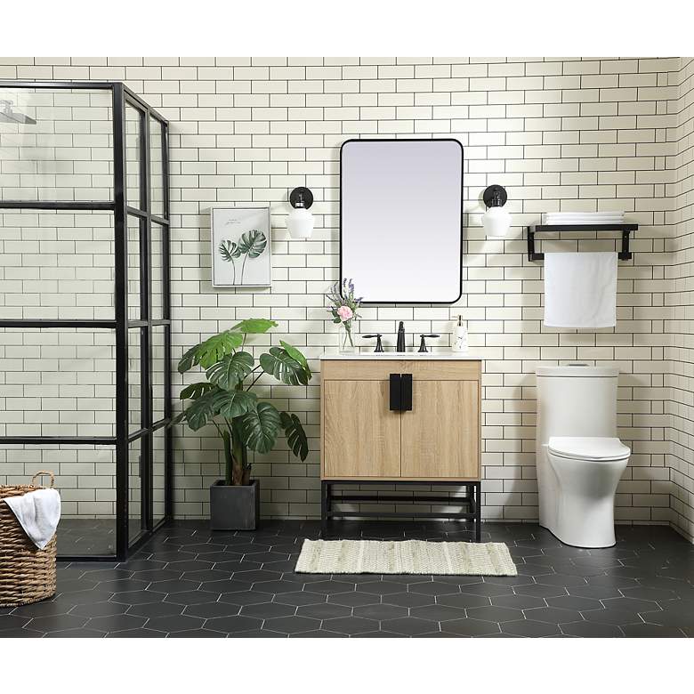 Image 5 Elegant Eugene 30 In. Bathroom Vanity In Mango Wood more views