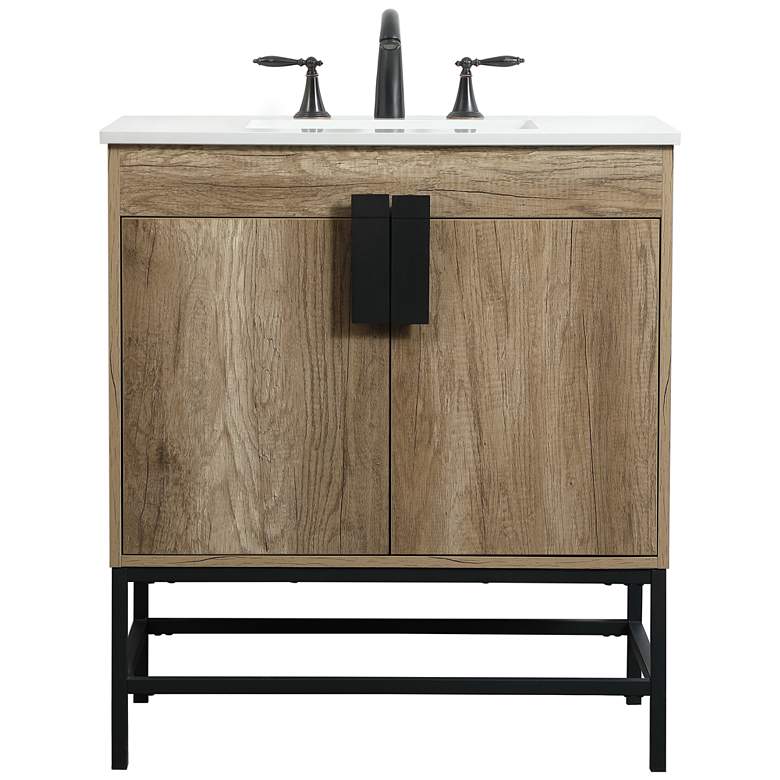 Image 1 Elegant Eugene 30 In. Bathroom Vanity In Natural Oak
