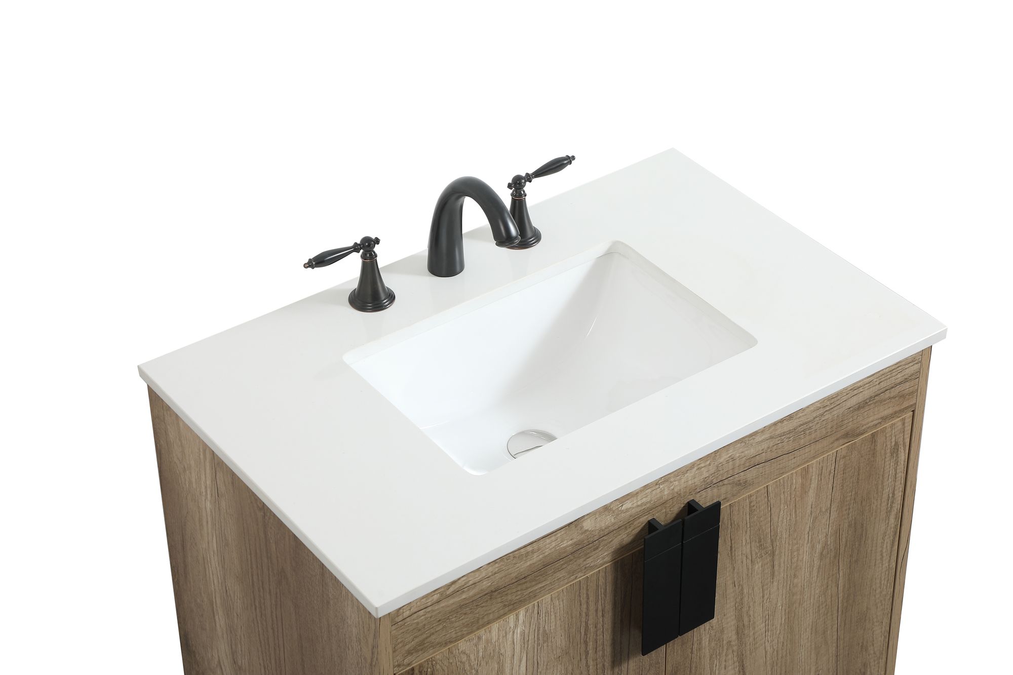 Elegant Eugene 30 In. Bathroom Vanity In Natural Oak