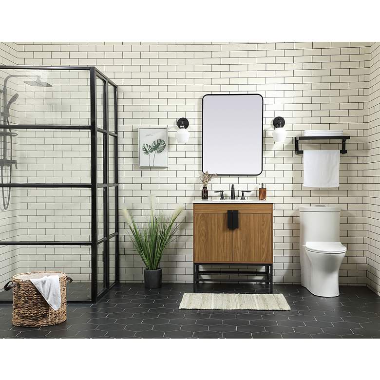 Image 5 Elegant Eugene 30 In. Bathroom Vanity In Walnut Brown more views