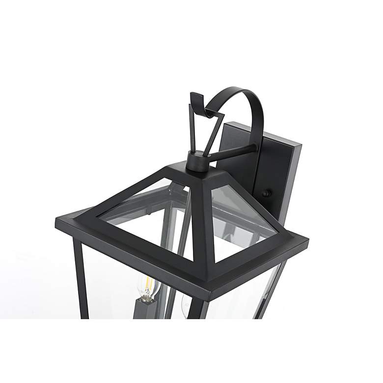 Image 5 Elegant Frankford 10 Inch Outdoor Wall Sconce in Black more views