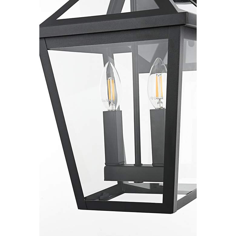 Image 6 Elegant Frankford 10 Inch Outdoor Wall Sconce in Black more views