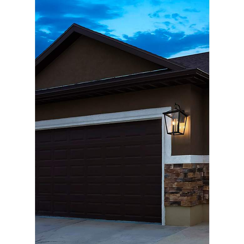 Image 7 Elegant Frankford 10 Inch Outdoor Wall Sconce in Black more views