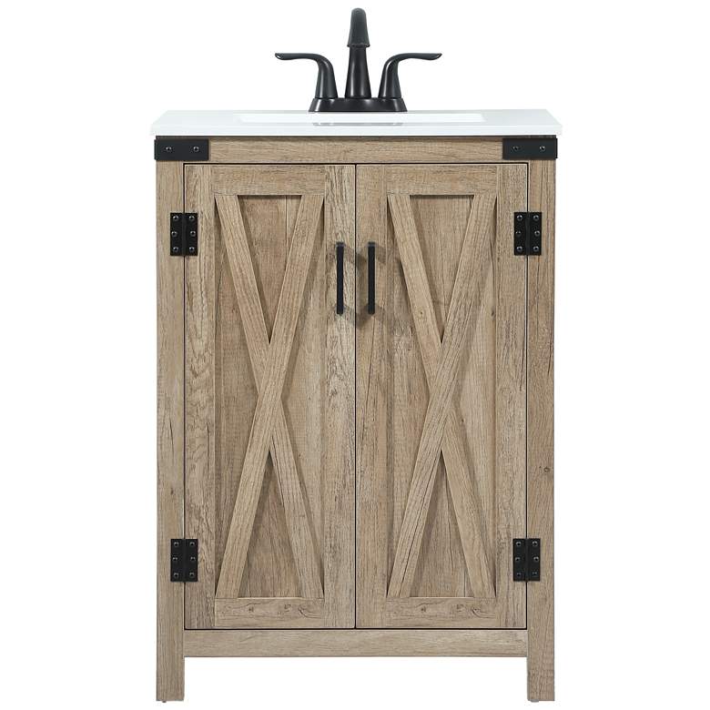 Image 1 Elegant Grant 24 In. Bathroom Vanity In Natural Oak