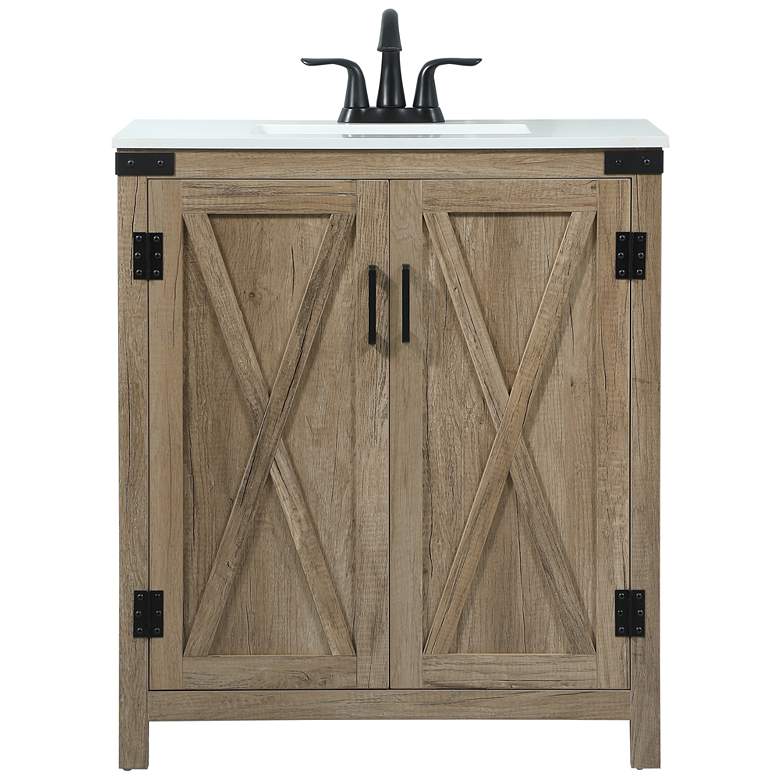 Image 1 Elegant Grant 30 In. Bathroom Vanity In Natural Oak