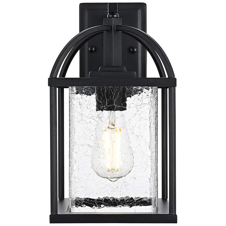 Image 2 Elegant Gratz 7 Inch Outdoor Wall Sconce in Black