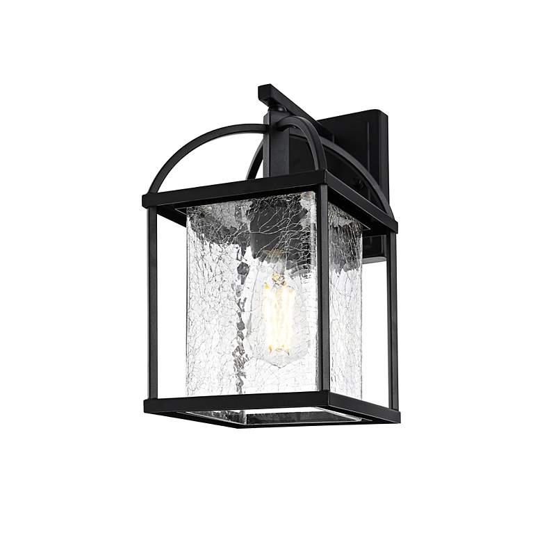 Image 4 Elegant Gratz 7 Inch Outdoor Wall Sconce in Black more views
