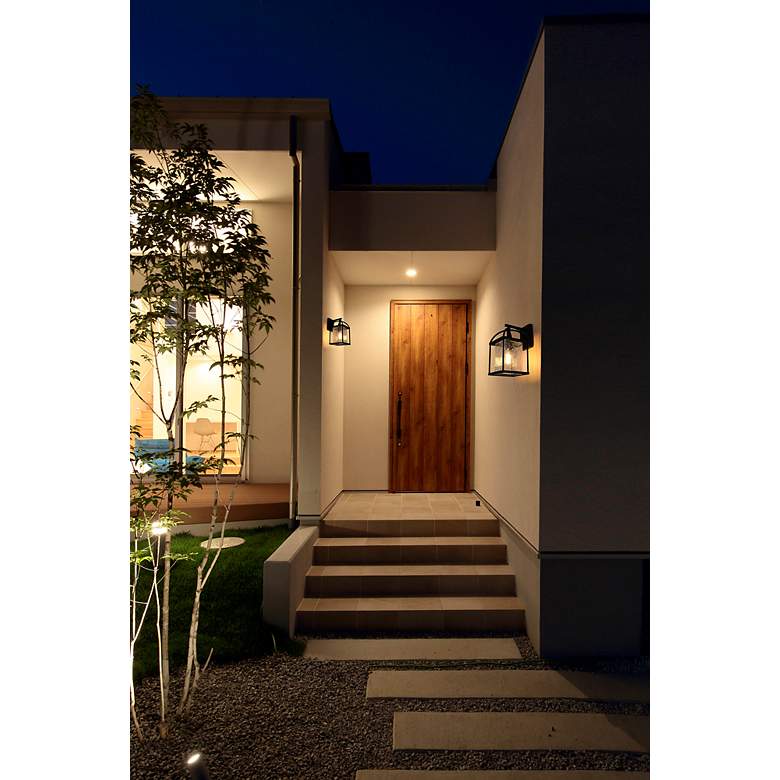 Image 7 Elegant Gratz 7 Inch Outdoor Wall Sconce in Black more views